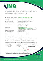 Certificato di esame UE del tipo rilasciato da IMQ